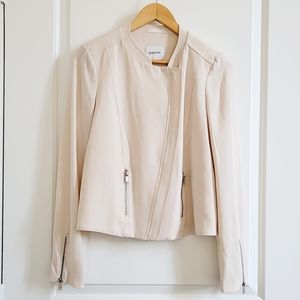 BABATON Cream Moto Jacket - Size 6